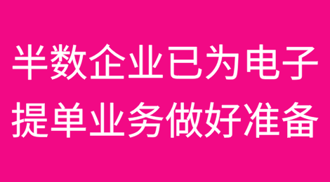 调查发现半数企业已为电子提单业务做好准备，但银行采用电子提单业务的步伐滞后