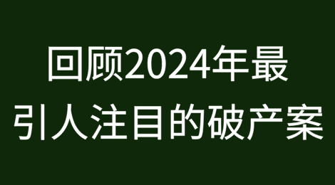 回顾2024年最引人注目的破产案