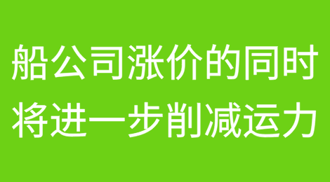 德路里警告：船公司涨价的同时将进一步削减运力