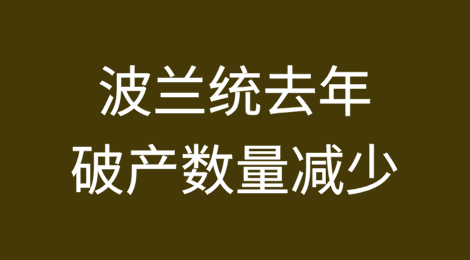 波兰统计局：去年破产数量减少