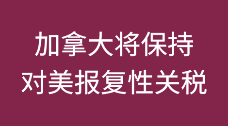 加拿大新总理：将保持对美国的报复性关税措施