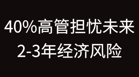 报告称，40%高管认为经济风险是未来2-3年最令人担忧的问题