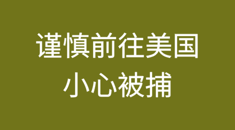 多国警告：谨慎前往美国！小心被捕