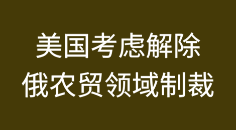 美国考虑解除包括俄农业银行在内的俄罗斯农贸领域制裁（附俄美声明）