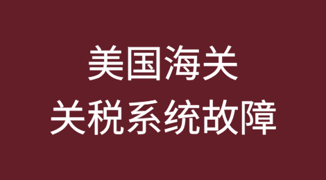 美国海关关税系统故障，暂停征收关税