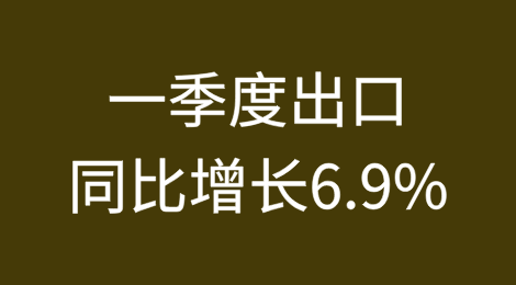 稳！一季度出口6.13万亿元，同比增长6.9%