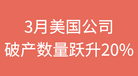 2025年3月美国公司第11章破产数量跃升20%