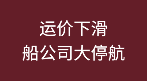 运价下滑！船公司大停航