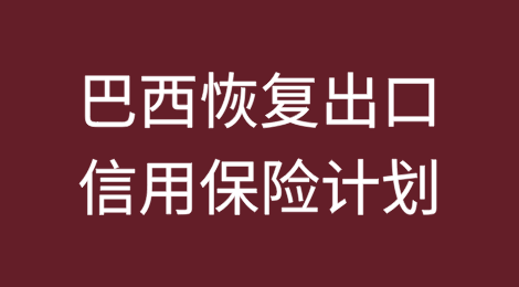 巴西恢复出口信用保险计划