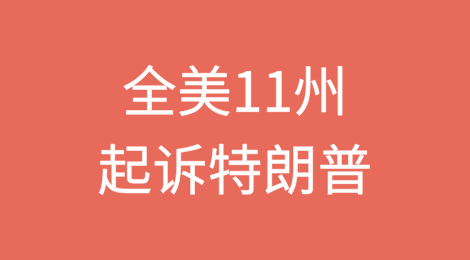 全美11州，起诉特朗普