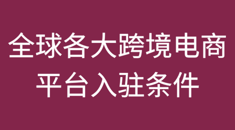 全球各大跨境电商平台入驻条件