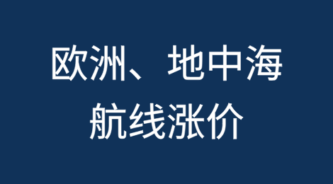 涨幅逼近70%！欧洲、地中海航线涨价了