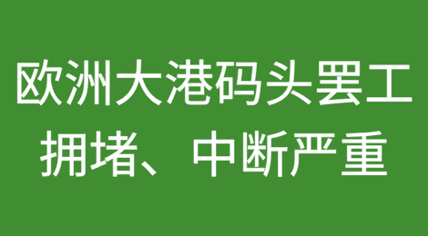 货代巨头预警：欧洲大港码头罢工，拥堵、中断情况极为严重