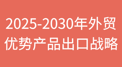 2025-2030年外贸优势产品出口战略