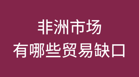 非洲市场有哪些贸易缺口？