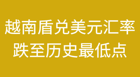 越南盾兑美元汇率跌至历史最低点，引发人们对贸易和通胀的担忧