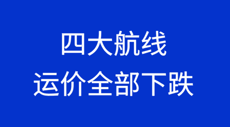 运价继续下滑！四大航线全部下跌