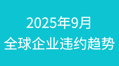 2025年9月全球企业违约趋势：违约数量降至1月以来最低水平